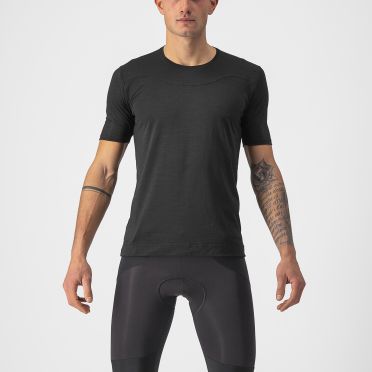Castelli Bandito Wool Unterhemd Kurzarm Schwarz Herren