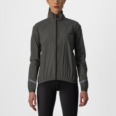 Castelli Emergency 2 Regenjacke LAngarm Grun Damen 