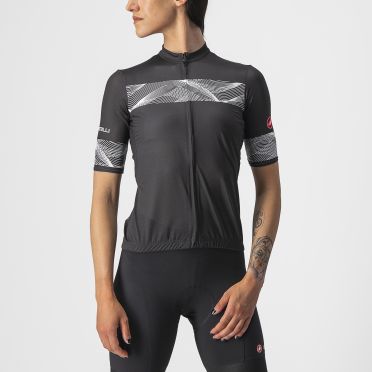 Castelli Fenice Radtrikot Kurzarm Schwarz Damen 