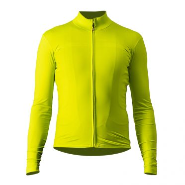 Castelli Pro thermal Mid Langarm Radrikot Gelb Herren