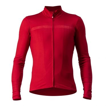 Castelli Pro thermal Mid Langarm Radrikot Rot Herren