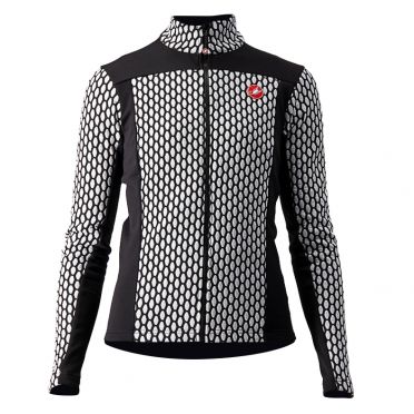 Castelli Sfida 2 Radtrikot lange Ärmel Schwarz/weiß Damen