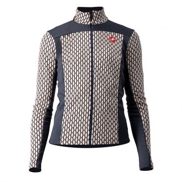 Castelli Sfida 2 Radtrikot lange Ärmel hellrosa/blau Damen