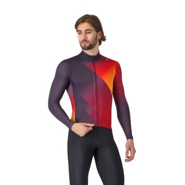 Castelli Amplify Thermal Radtrikot Langarm red/orange herren 