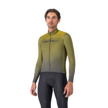 Castelli Apice Thermal Radtrikot Langarm blue mango herren 