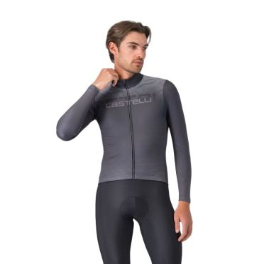 Castelli Apice Thermal Radtrikot Langarm dark gray herren 