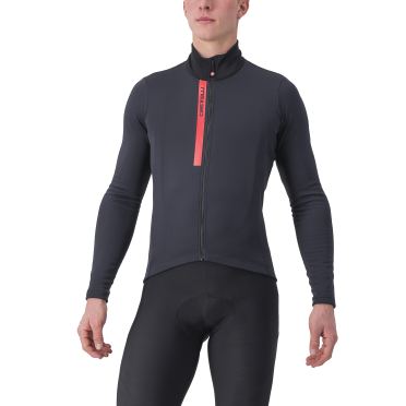 Castelli Entrata Thermal Radtrikot Lange Ärmel Schwarz/Rot Herren 