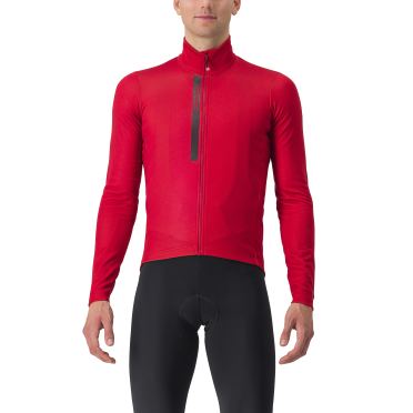 Castelli Entrata Thermal Radtrikot Lange Ärmel Rot/Schwarz Herren 