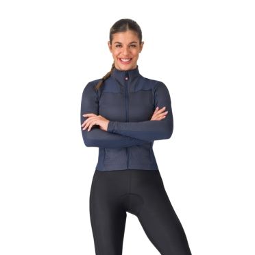 Castelli Sfida 3 Radtrikot Langarm blau damen