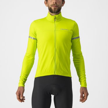 Castelli Fondo 2 Langarm Radtrikot Grun/Gelb Herren 