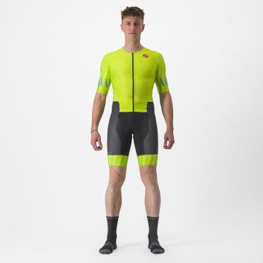 Castelli Free Sanremo 2 Trisuit Kurzarm Grun/Gelb Herren 