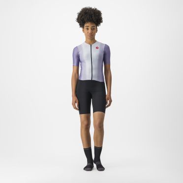 Castelli Sanremo Ultra speed suit Trisuit Kurzarm Lilla Damen