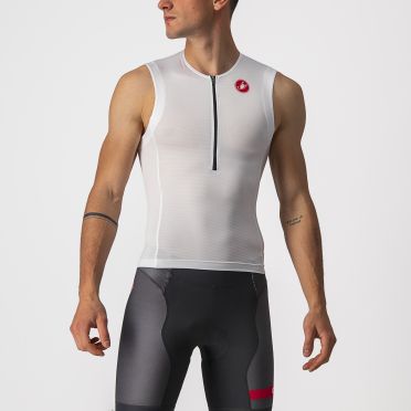 Castelli Free tri 2 ärmelloses Top Weiss Herren 