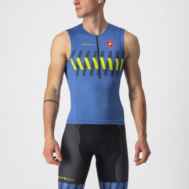 Castelli Free tri 2 ärmelloses Top Blau Herren