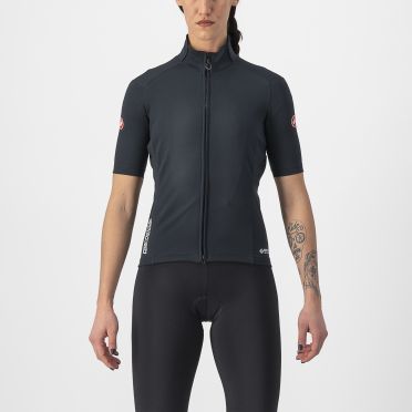 Castelli Perfetto RoS 2 Wind Radtrikot Kurzarm Schwarz Damen 