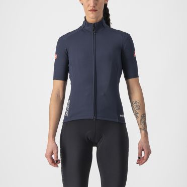 Castelli Perfetto RoS 2 Wind Radtrikot Kurzarm Blau Damen 