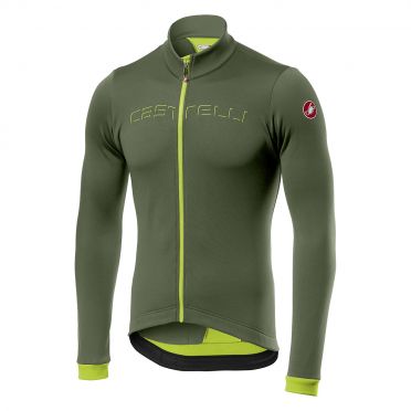 Castelli Fondo Radtrikot lange Ärmel Grün Herren