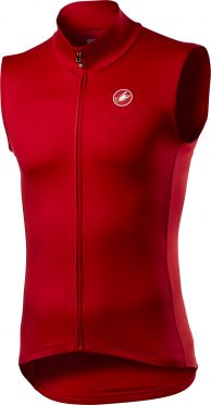 Castelli Pro thermal mid Radweste ärmellos Rot Herren