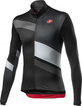 Castelli Mid Thermal Pro LS Radtrikot lange Ärmel Schwarz Herren