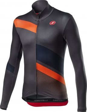 Castelli Mid Thermal Pro LS Radtrikot lange Ärmel Schwarz Herren