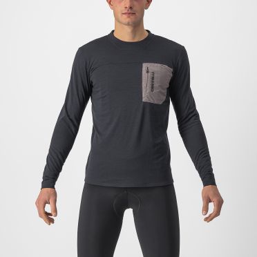 Castelli Unlimited Merino Radtrikot Langarm Schwarz Herren