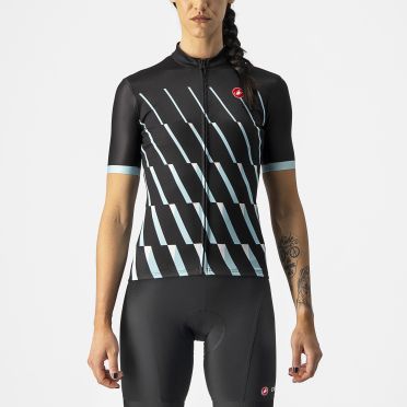 Castelli Pendio Radtrikot Kurzarm Schwarz Damen 