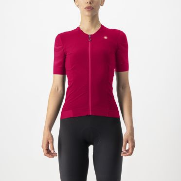 Castelli Premio Radtrikot Kurzarm Rot Damen 