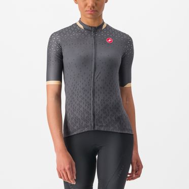 Castelli Pezzi Radtrikot Kurzarm Grau Damen