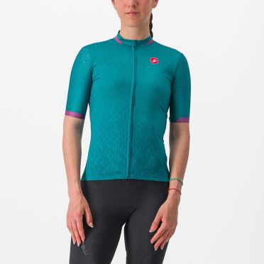 Castelli Pezzi Radtrikot Kurzarm Grun Damen 