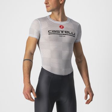 Castelli Pro mesh BL Kurzarm Unterwäsche Silbergrau Herren