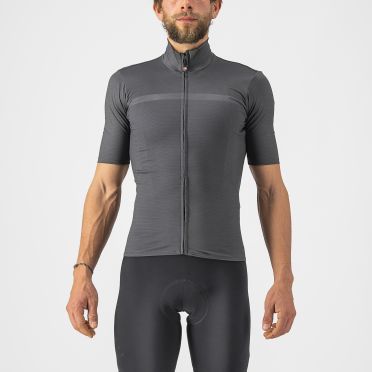 Castelli Pro thermal Mid Langarm Radrikot Dunklegrau Herren 