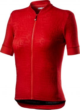 Castelli Promessa Jaquard SS Rot Damen 