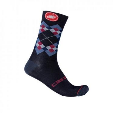 Castelli Rombo 18 Radsocken Blau Herren 