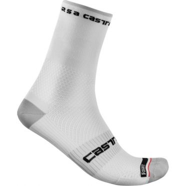 Castelli Rosso corsa 15 Fahrradsocken Weiß Herren 