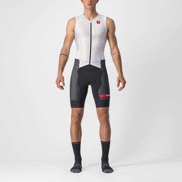 Castelli Free Sanremo 2 Trisuit ärmellos Weiss Herrren 