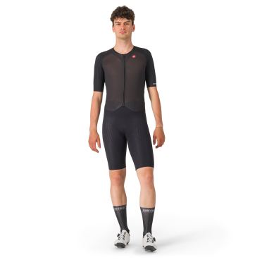Castelli sanremo speed suit kurze armel schwarz herren