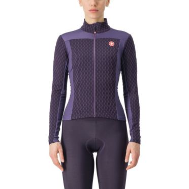 Castelli Sfida 2 Radtrikot lange Ärmel Lila Damen 