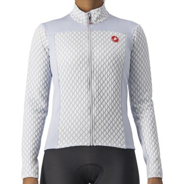 Castelli Sfida 2 Radtrikot langarm Silbergrau Damen 