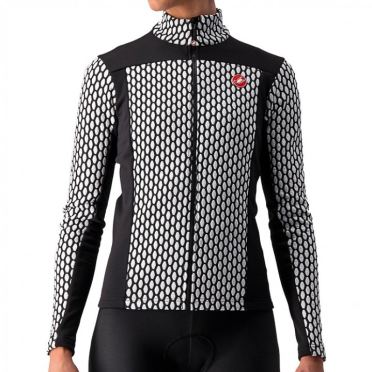 Castelli Sfida 2 Radtrikot lange Ärmel Schwarz/weiß Damen 