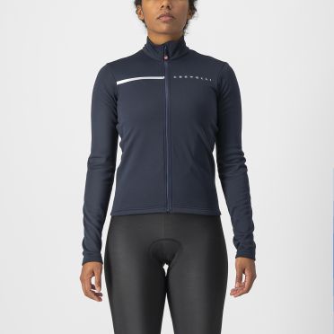 Castelli Sinergia 2 Radtrikot Langarm Dunkleblau Damen 