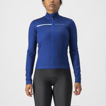Castelli Sinergia 2 Radtrikot Langarm Blau Damen