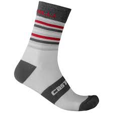 Castelli Gregge 15 Radsocken Grau/Rot Herren 