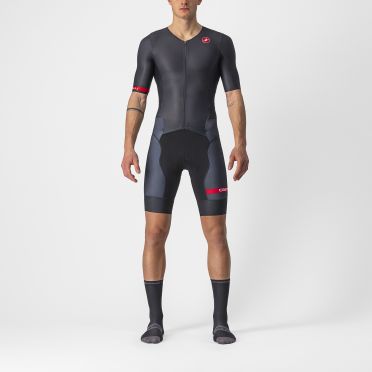 Castelli Free Sanremo 2 Trisuit Kurzarm Schwarz Herren 