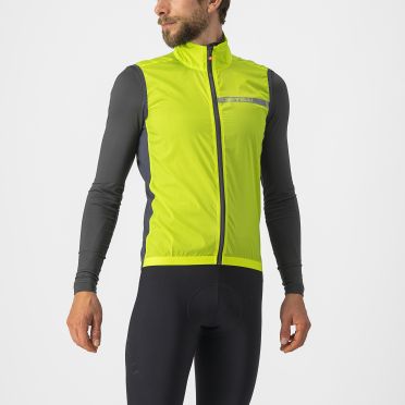 Castelli Squadra Stretch ärmellose Weste Grun/Gelb Herren 