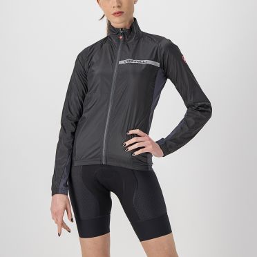 Castelli Squadra Stretch Radjacke Langarm Schwarz Damen 