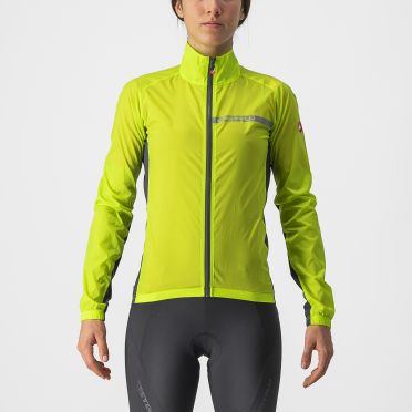 Castelli Squadra Stretch Radjacke Langarm Gelb/Grun Damen 