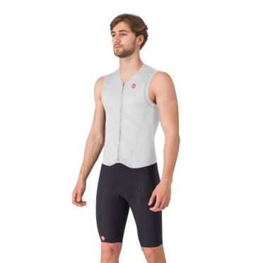Castelli free sanremo 3 suit sleeveless weiß schwarz herren