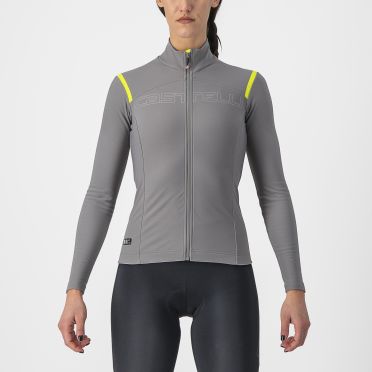 Castelli Rutto Nano RoS Radtrikot Langarm Grau Damen 