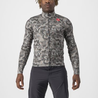 Castelli Unlimited Thermal Radtrikot Langarm Grau/Camo Herren