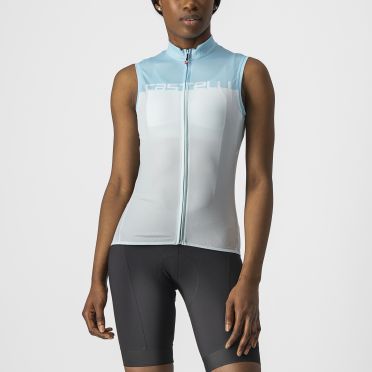 Castelli Velocissima Ärmellos Radtrikot Hellblau Damen 